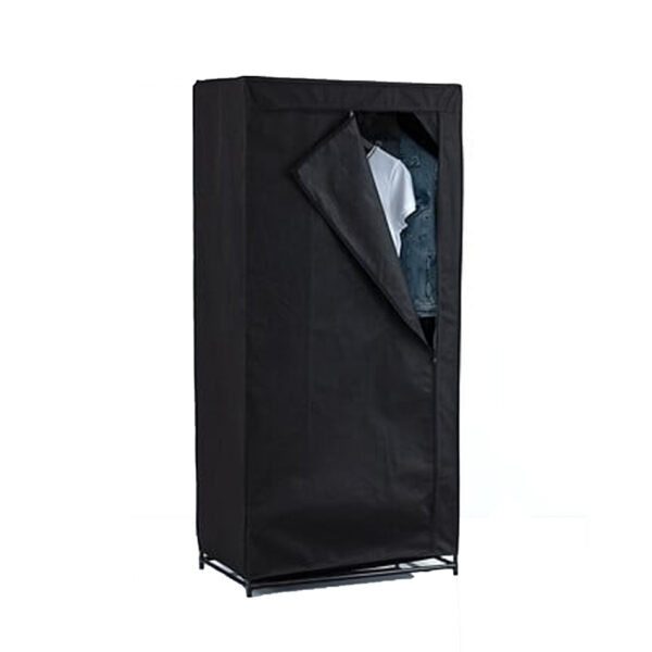 5Five Mobiele kledingkast - zwart - kunststof - 70 x 46 x 149 cm
