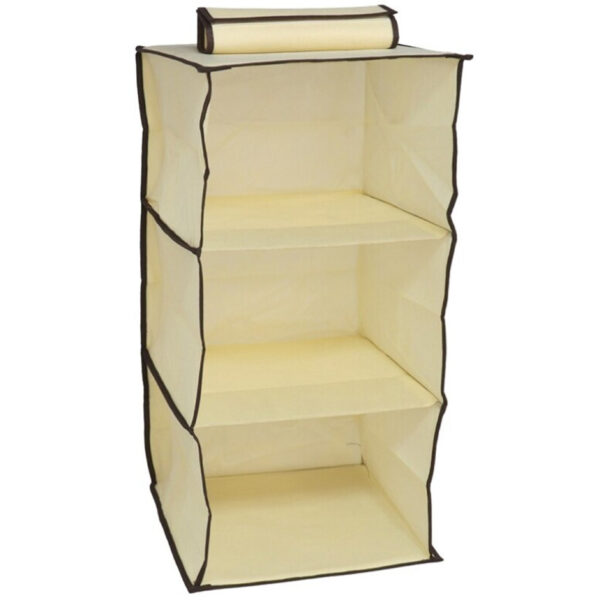 Gerimport Camping opberg/hangkast - opvouwbaar - beige - 30 x 60 cm